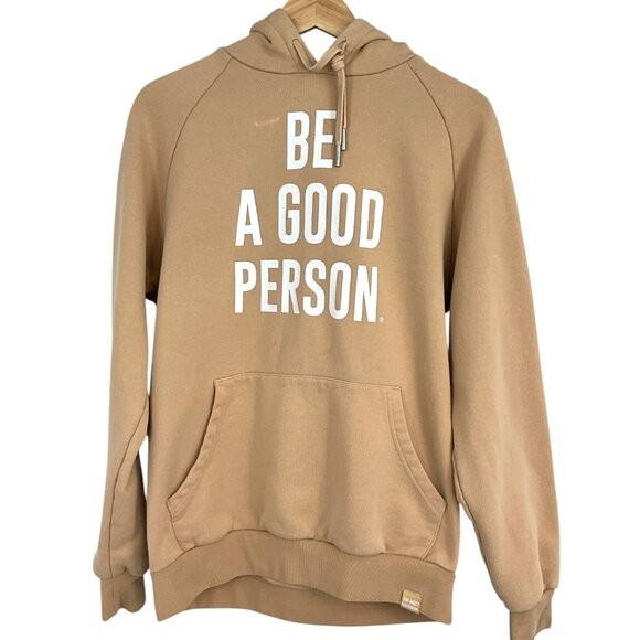 Be A Good Person Tops - Be A Good Person BAGP Hoodie Sweatshirt Beige *FLAW* Size Medium M Unisex